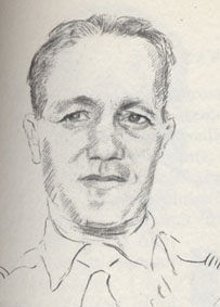 <p>Il maggiore Gandoet in Italia nel 1944 in uno schizzo a matita del pittore Roger Jouanneau-Irriera. Tratto da "Sous le signe des trois<br /> croissants", Algeri, 1945.</p>