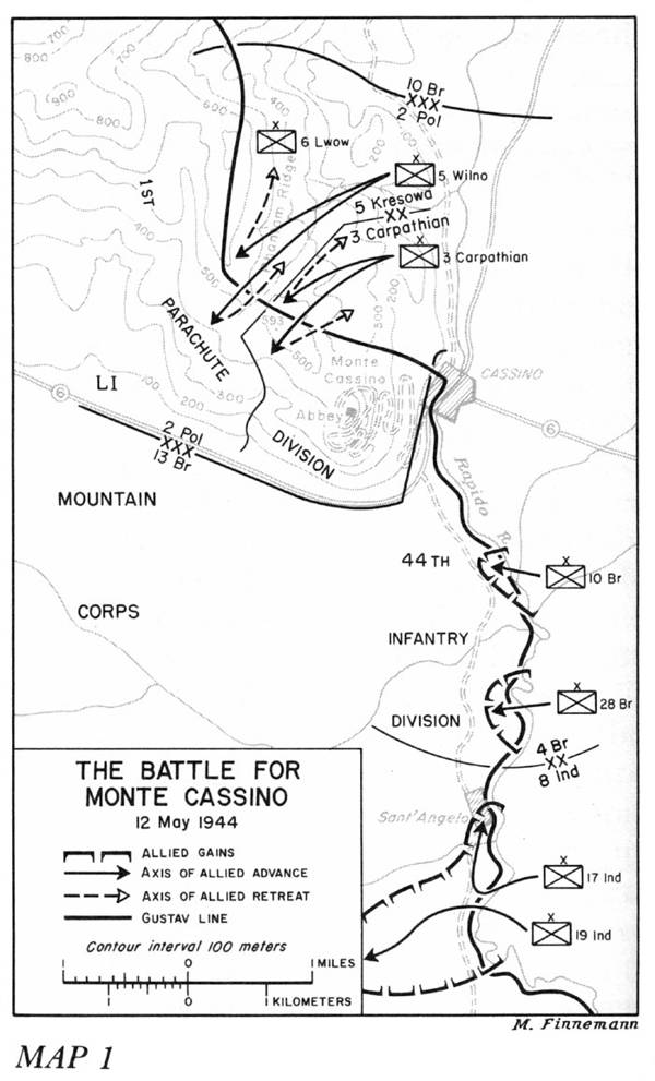 <p class='eng'>The battle for Monte Cassino. 12 May 1944.</p>
