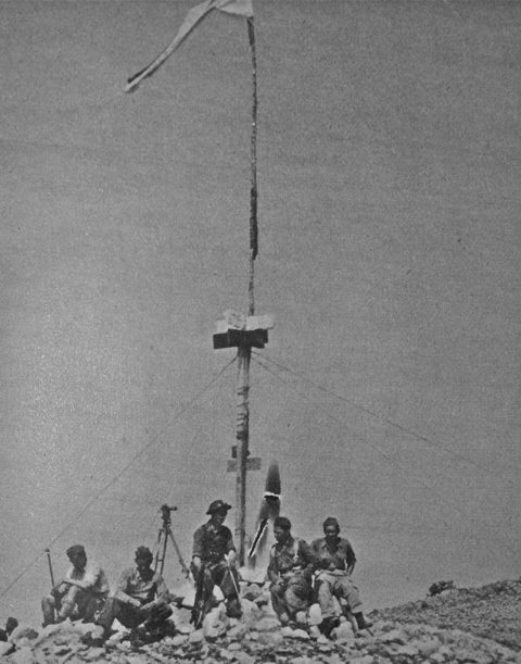 <p>L'osservatorio tedesco d'artiglieria, chiamato dai Polacchi "Polifemo", sulla cima di Monte Cairo, che fu raggiunta il 25 maggio 1944.</p>