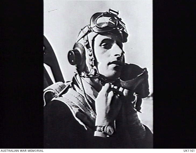 <p class='eng'>Italy. 1944/04/05. Wing Commander Brian Eaton DSO, DFC, Commanding Officer of No.3<br /> (Kittyhawk) Squadron RAAF. (AWM UK1161)</p>